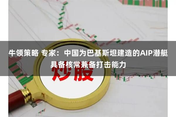 牛领策略 专家：中国为巴基斯坦建造的AIP潜艇具备核常兼备打击能力