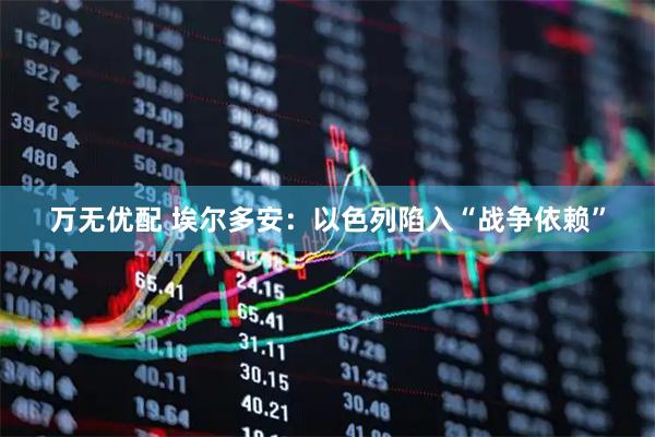 万无优配 埃尔多安:以色列陷入“战争依赖”